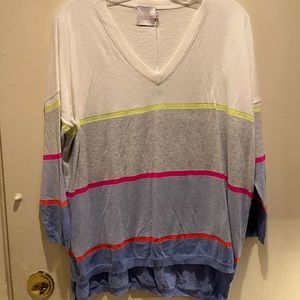 NWT Whisper by Brodie Lightweight V Neck Sweater